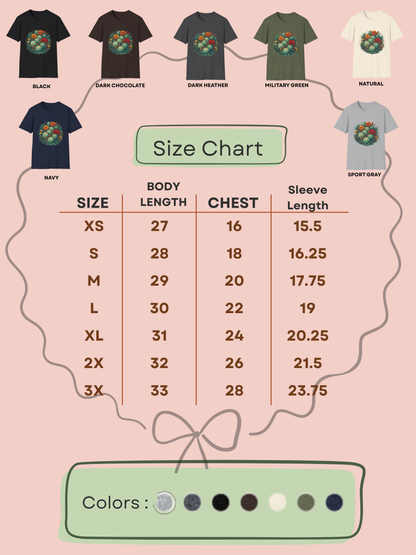 Desert Botanical Cactus Flower T-Shirt | Prickly Pear Plant Graphic Tee