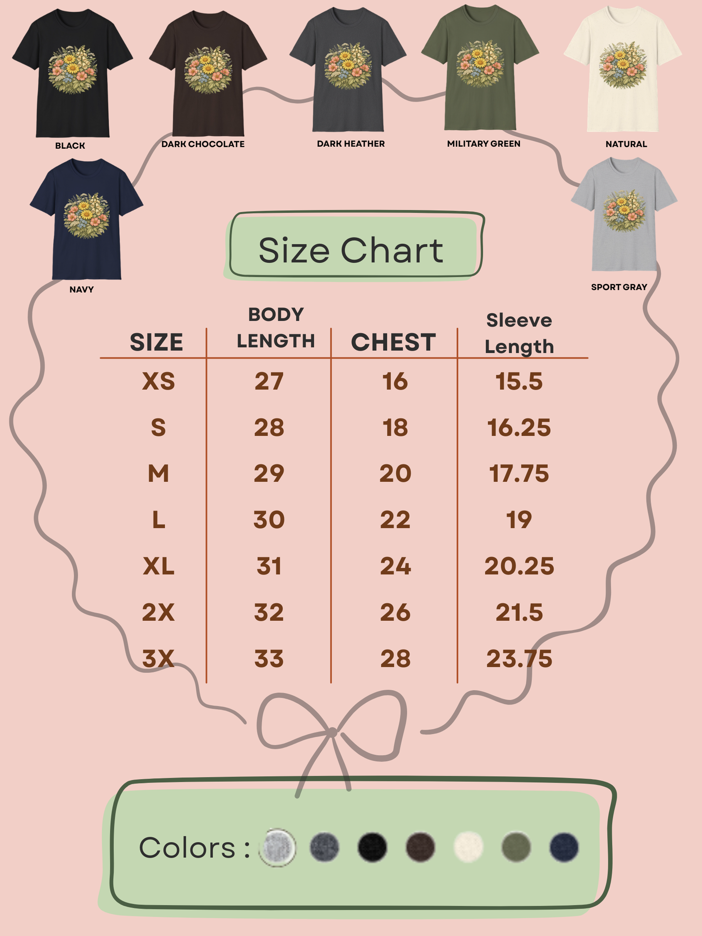 Vintage Wildflower Botanical Graphic T-Shirt