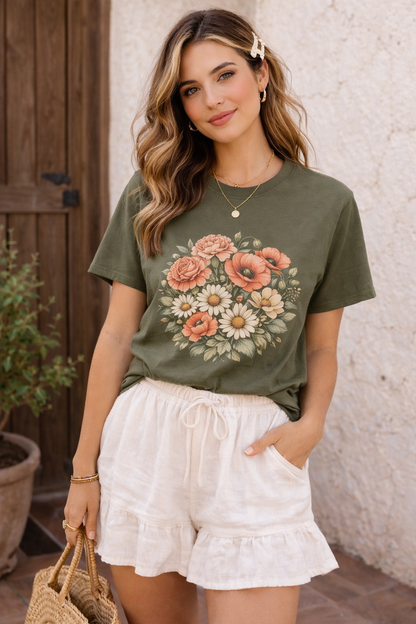 Botanical Wildflower Graphic Tee
