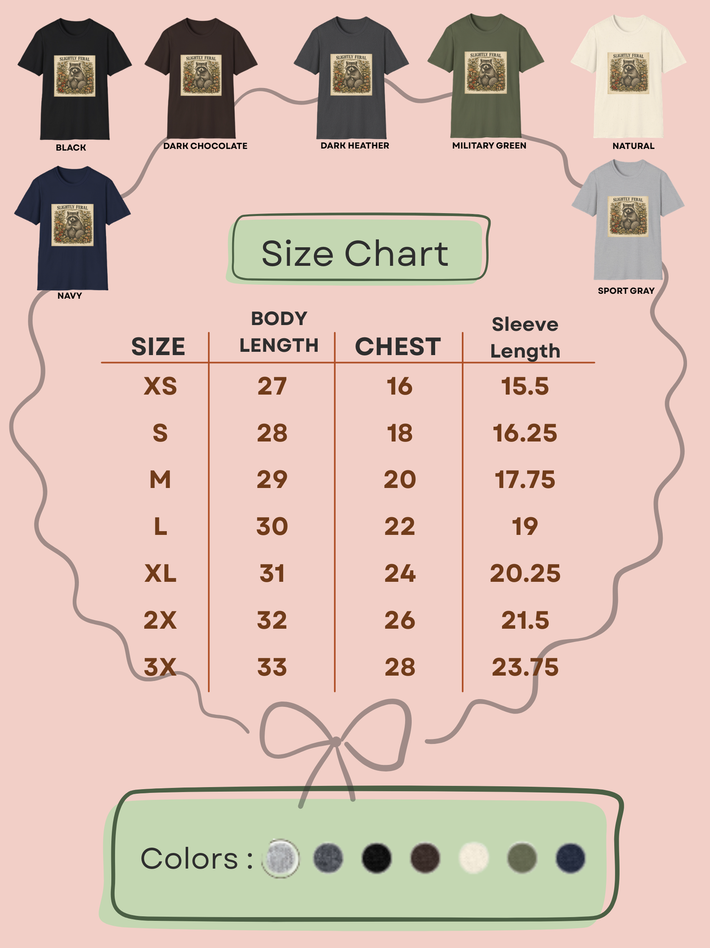 Slightly Feral Raccoon Graphic T-Shirt