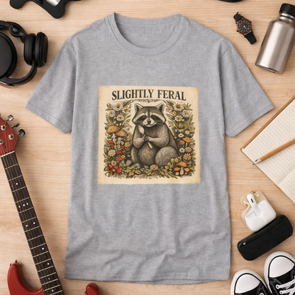 Slightly Feral Raccoon Graphic T-Shirt