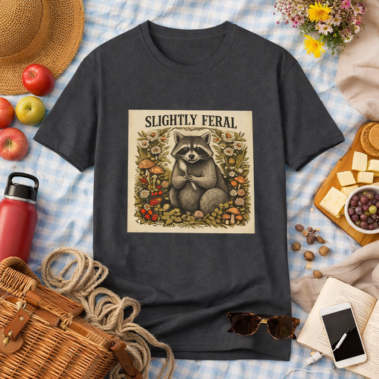Slightly Feral Raccoon Graphic T-Shirt