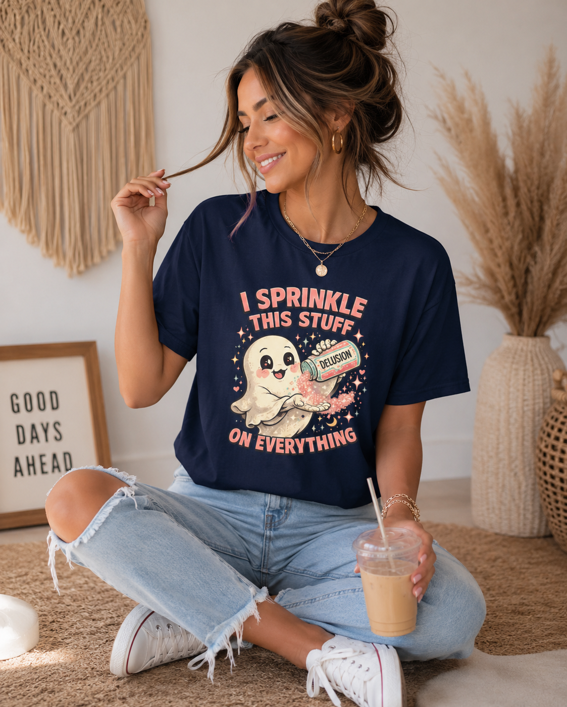 Funny "I Sprinkle This Stuff On Everything" Ghost T-Shirt – Delusion Graphic Tee