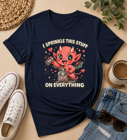 I Sprinkle Spite on Everything | Cute Devil Graphic T-Shirt