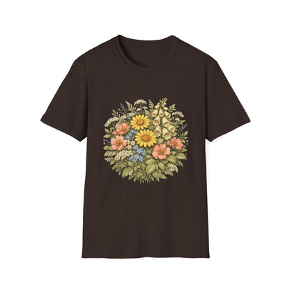 Vintage Wildflower Botanical Graphic T-Shirt