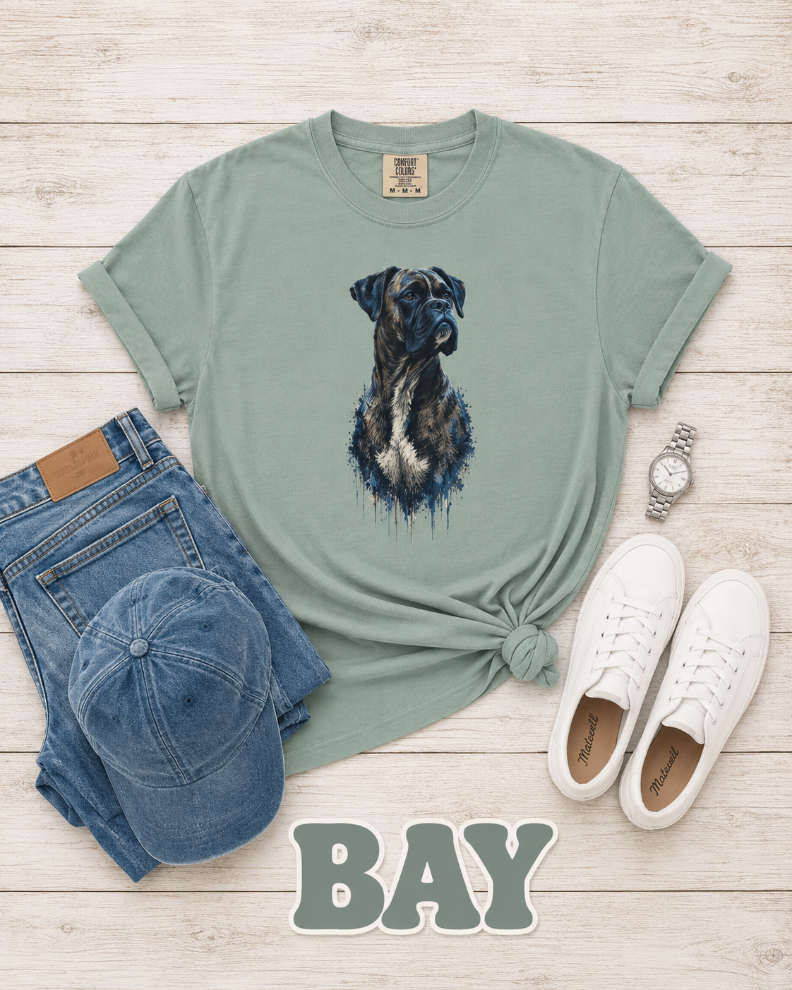 Boxer Dog Graphic T-Shirt | Artistic Boxer Lover Tee