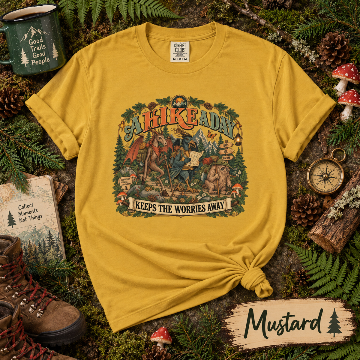 A Hike a Day Keeps the Worries Away T-Shirt | Hiking Tee