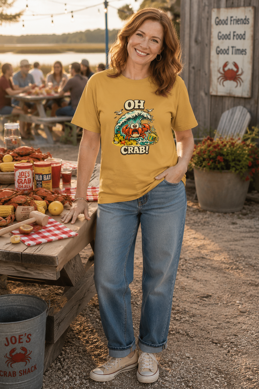Oh Crab! Funny Beach Crab T-Shirt | Retro Summer Tee