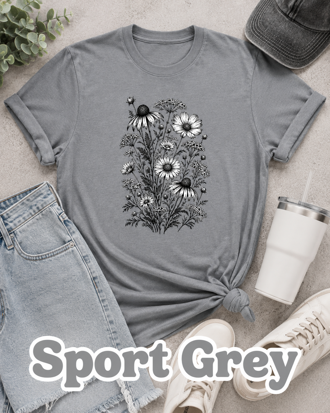 Wildflower Botanical T-Shirt | Vintage Floral Graphic Tee
