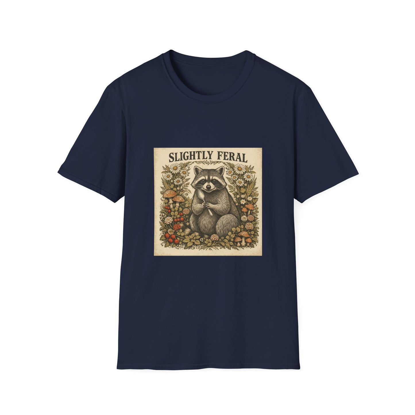 Slightly Feral Raccoon Graphic T-Shirt