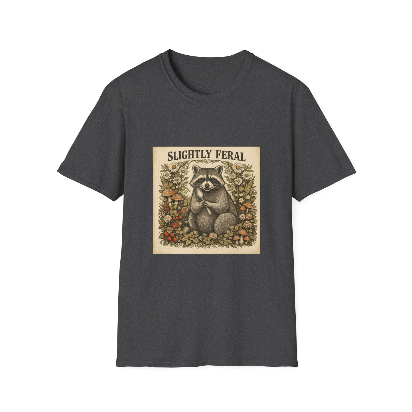 Slightly Feral Raccoon Graphic T-Shirt