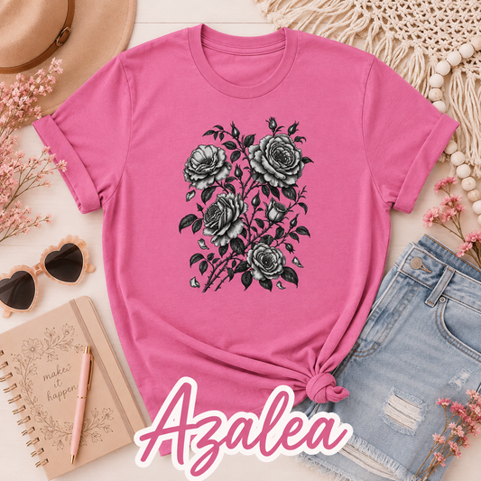 Vintage Rose Botanical Graphic Tee