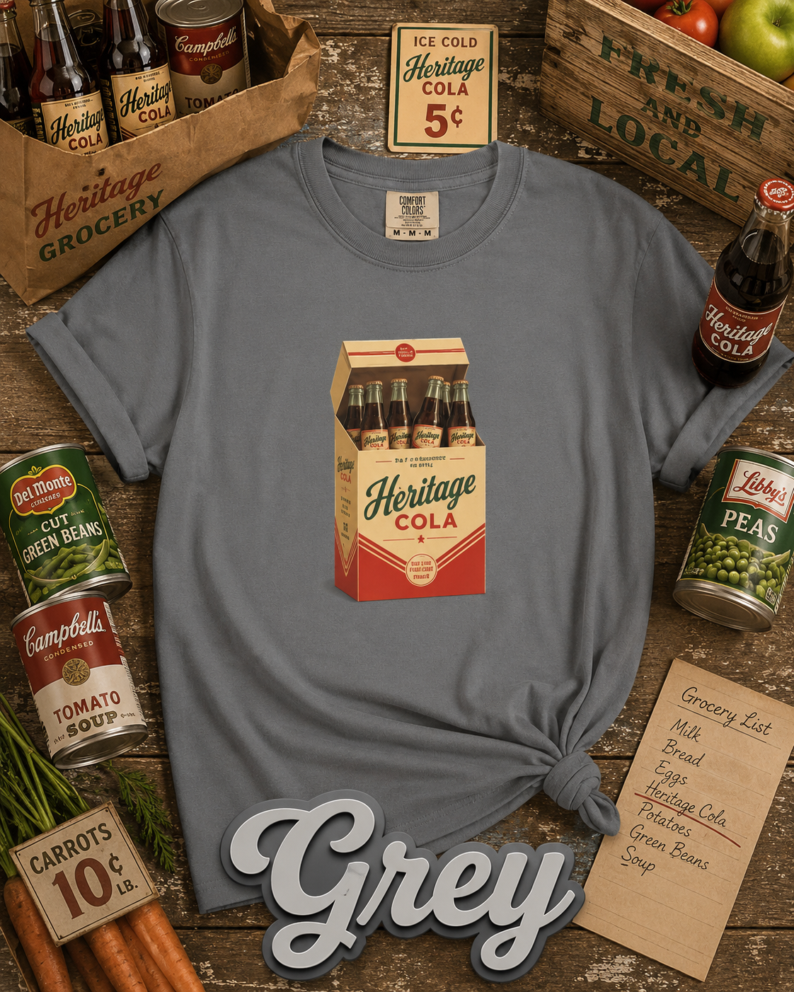 Vintage Heritage Cola Retro Soda Graphic T-Shirt