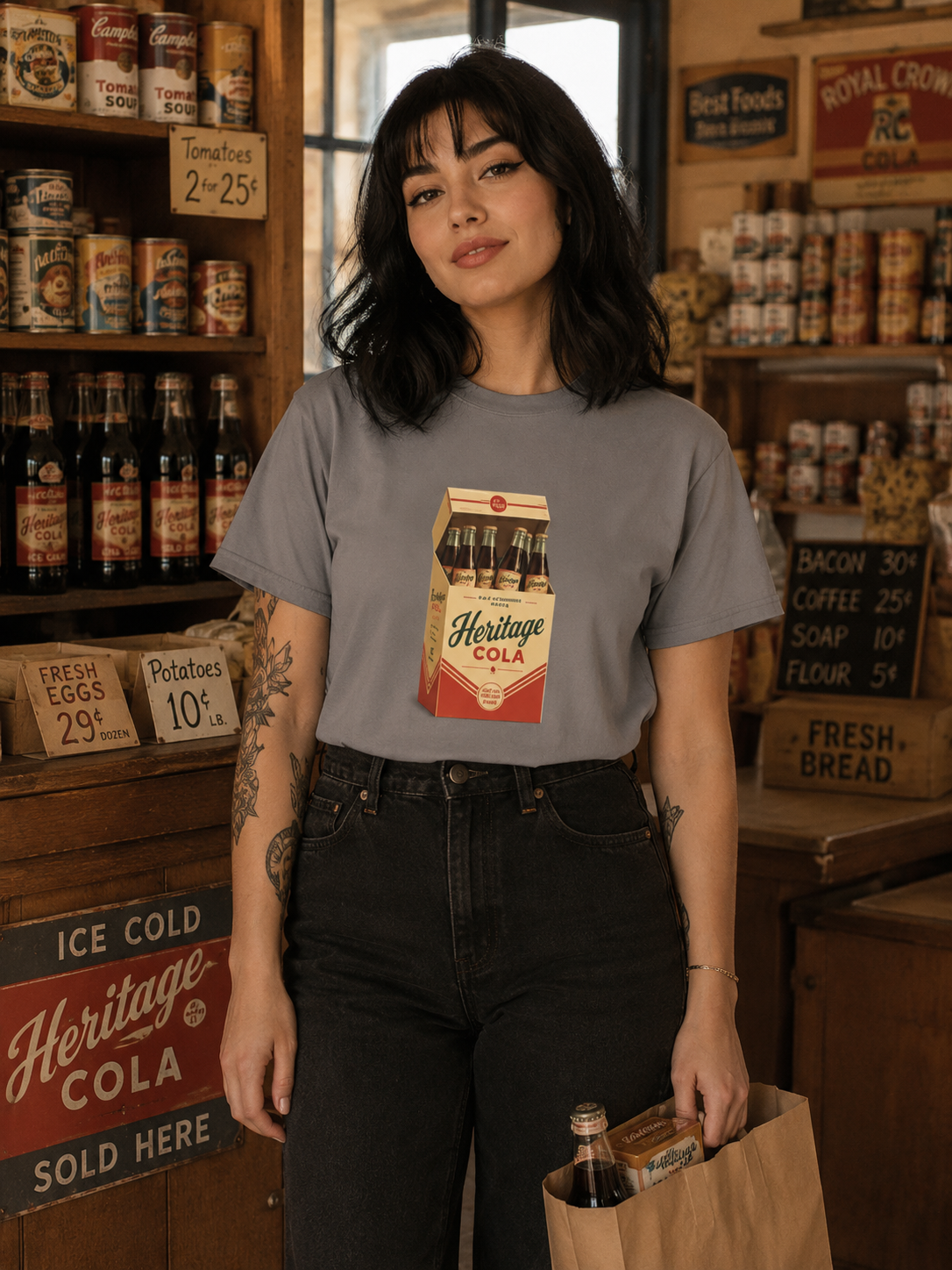 Vintage Heritage Cola Retro Soda Graphic T-Shirt