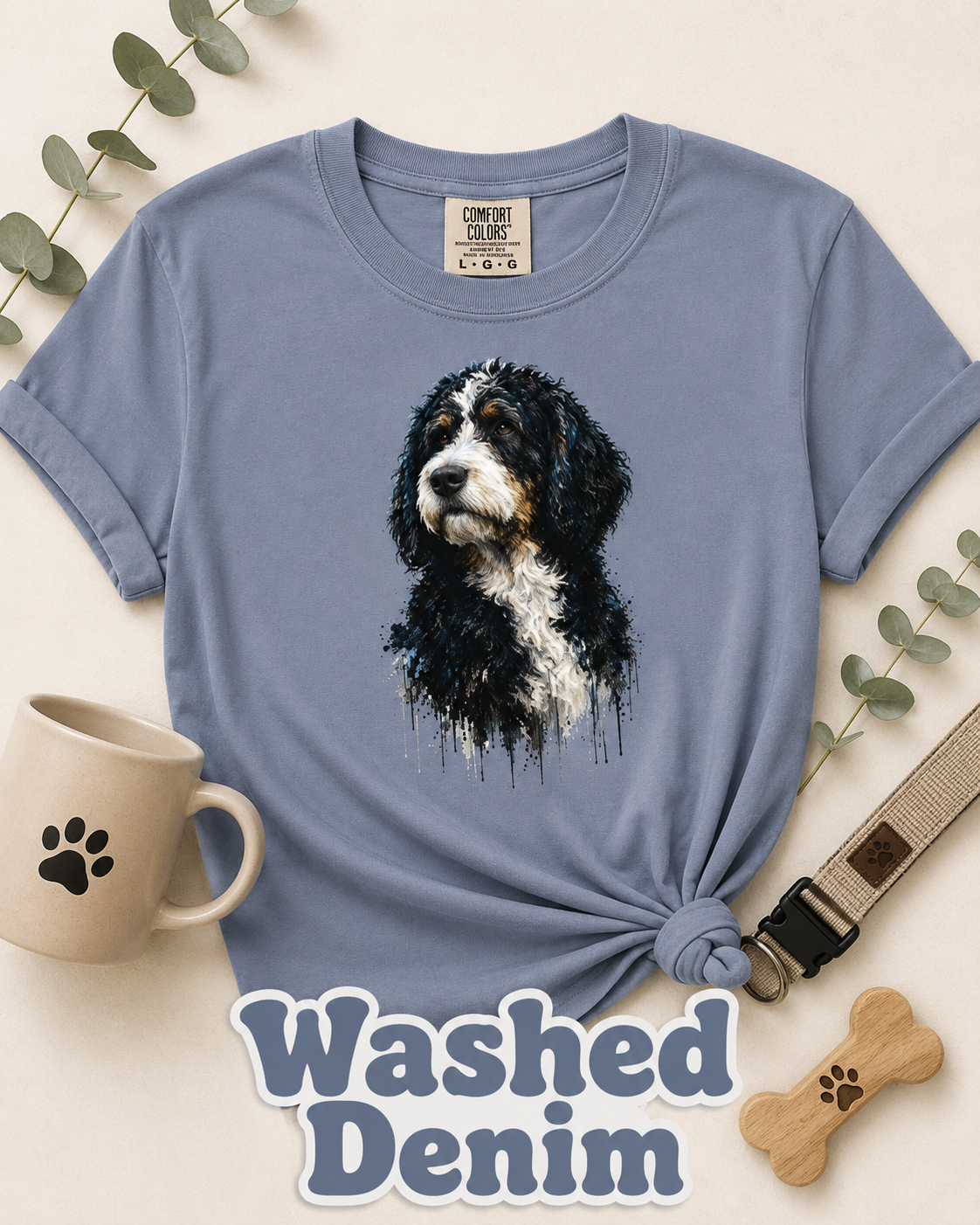 Bernedoodle T-Shirt | Artistic Dog Lover Graphic Tee