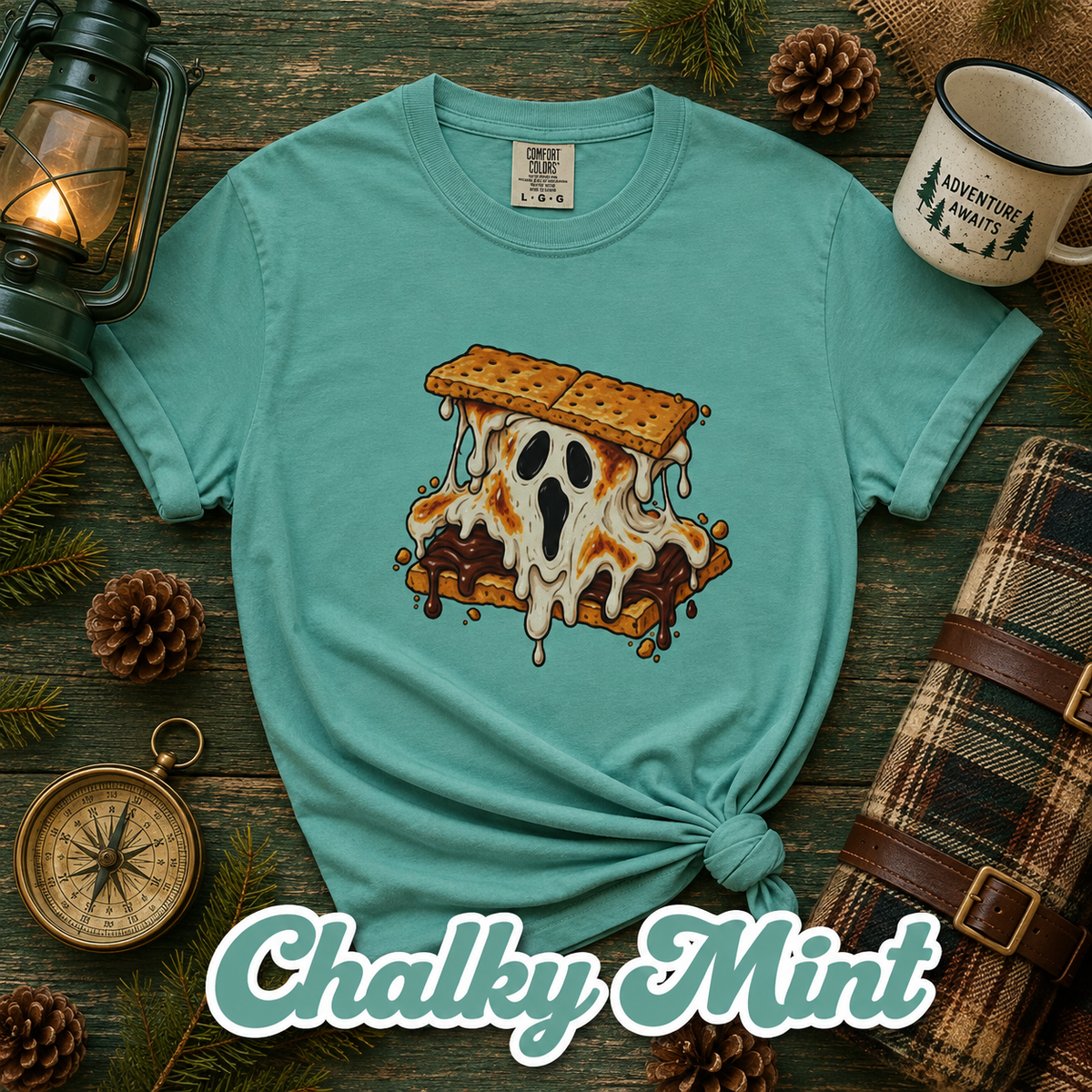 Spooky S’mores Ghost T-Shirt | Funny Campfire Tee