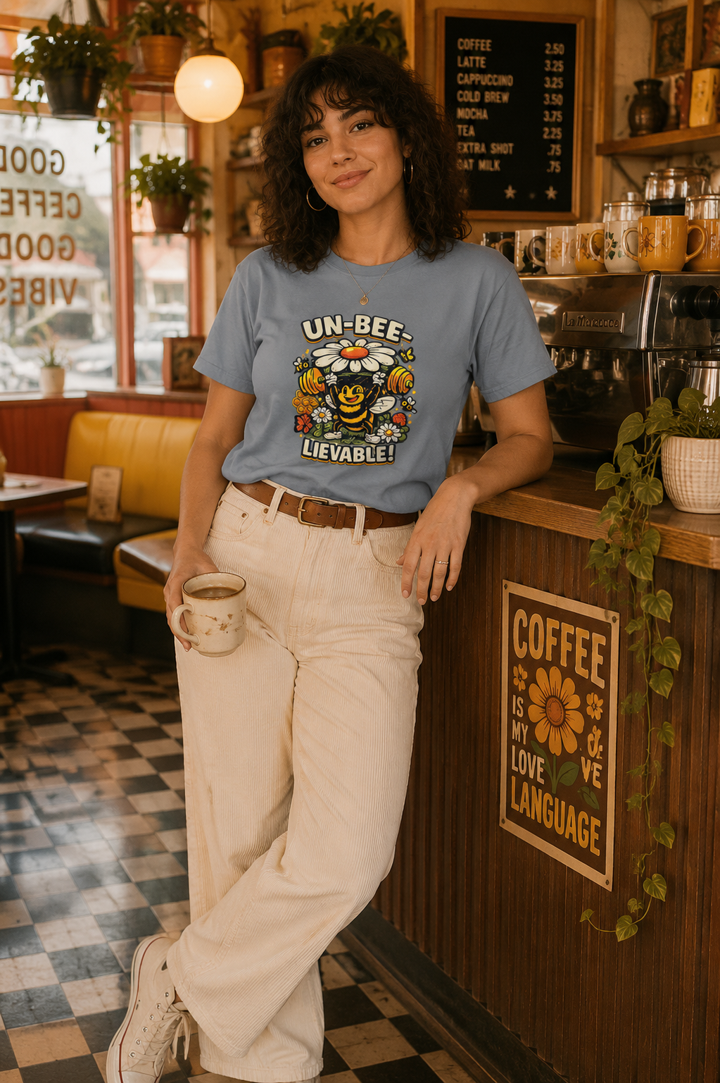Un-Bee-Lievable Funny Bee Weightlifting Graphic T-Shirt