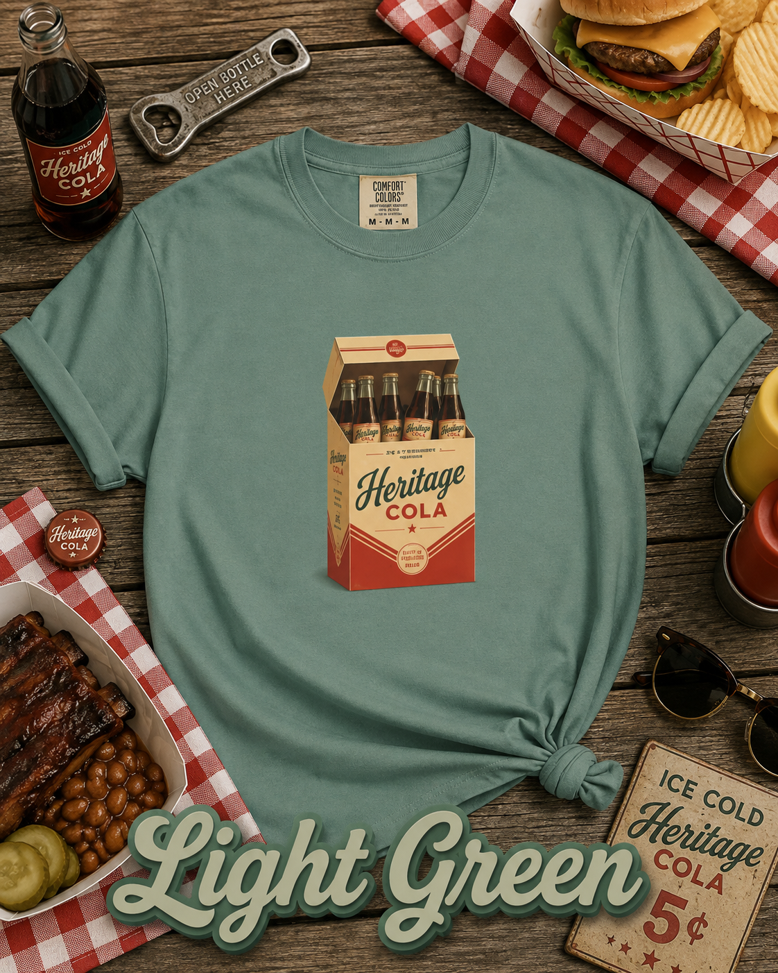 Vintage Heritage Cola Retro Soda Graphic T-Shirt