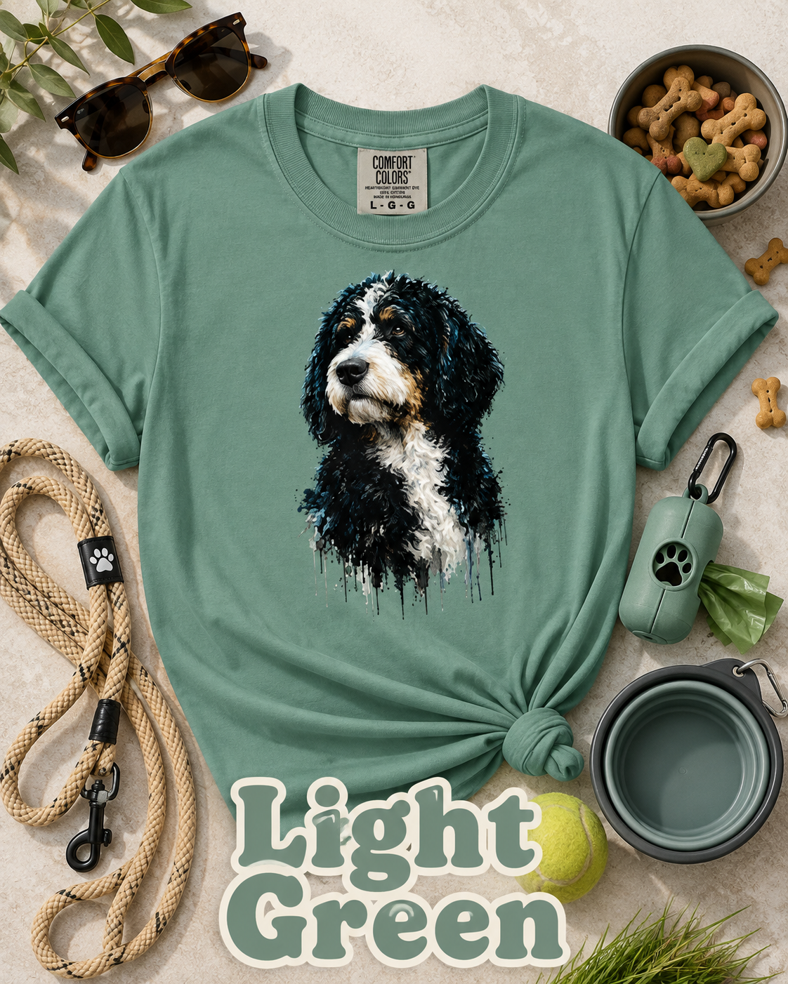 Bernedoodle T-Shirt | Artistic Dog Lover Graphic Tee
