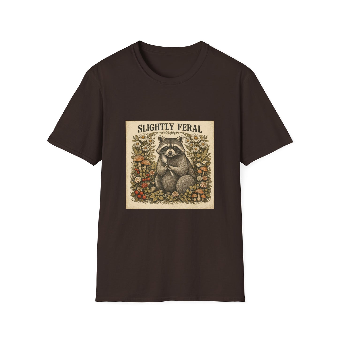 Slightly Feral Raccoon Graphic T-Shirt