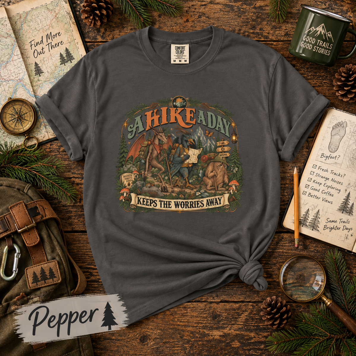 A Hike a Day Keeps the Worries Away T-Shirt | Hiking Tee