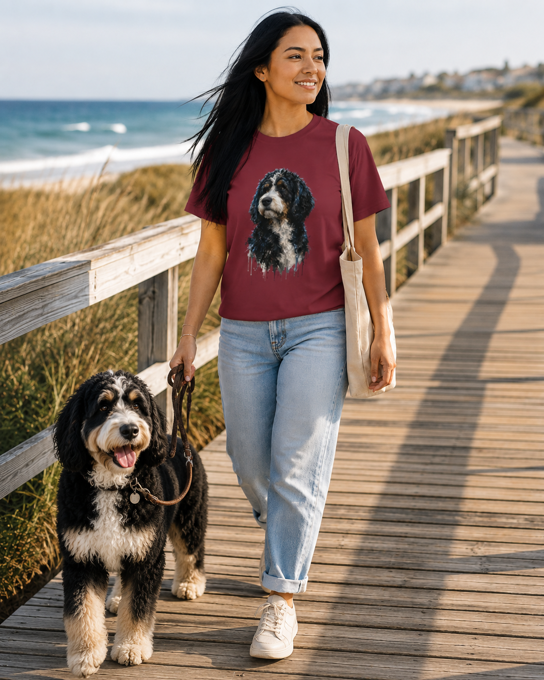 Bernedoodle T-Shirt | Artistic Dog Lover Graphic Tee
