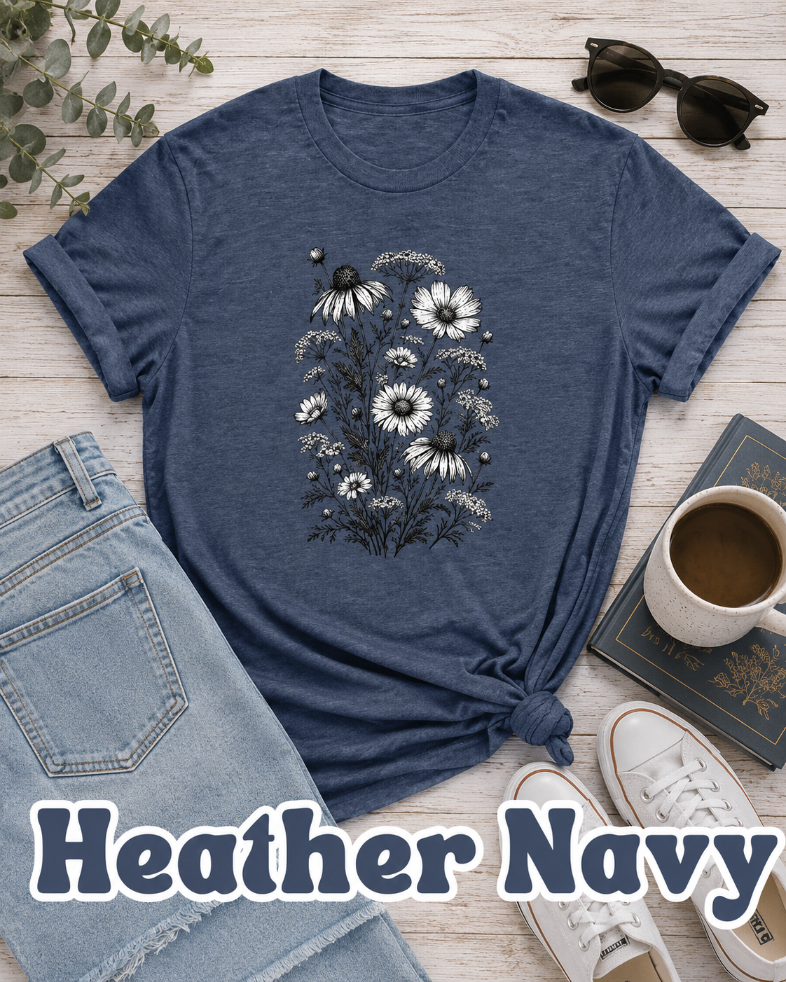 Wildflower Botanical T-Shirt | Vintage Floral Graphic Tee