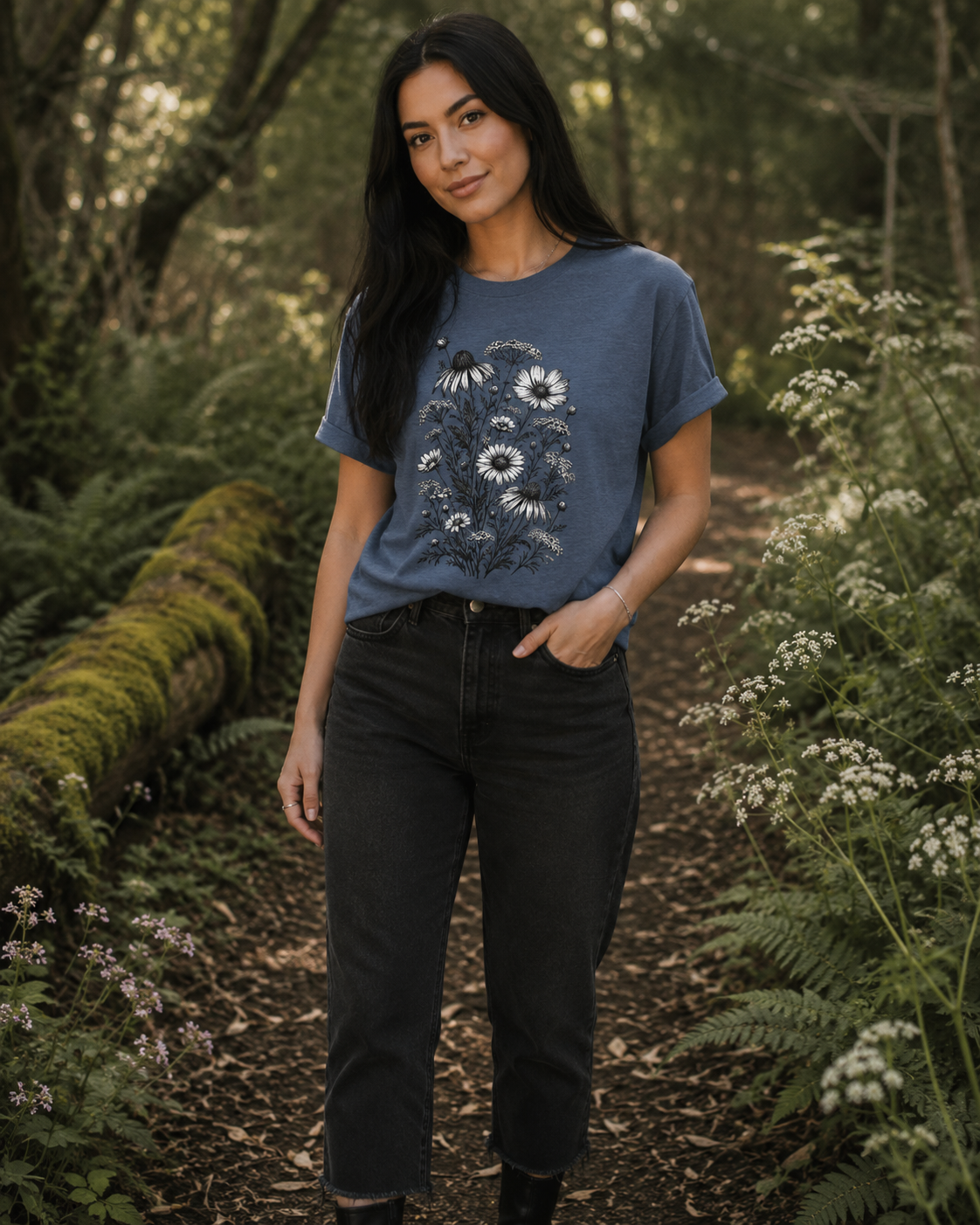 Wildflower Botanical T-Shirt | Vintage Floral Graphic Tee