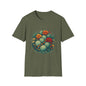 Desert Botanical Cactus Flower T-Shirt | Prickly Pear Plant Graphic Tee