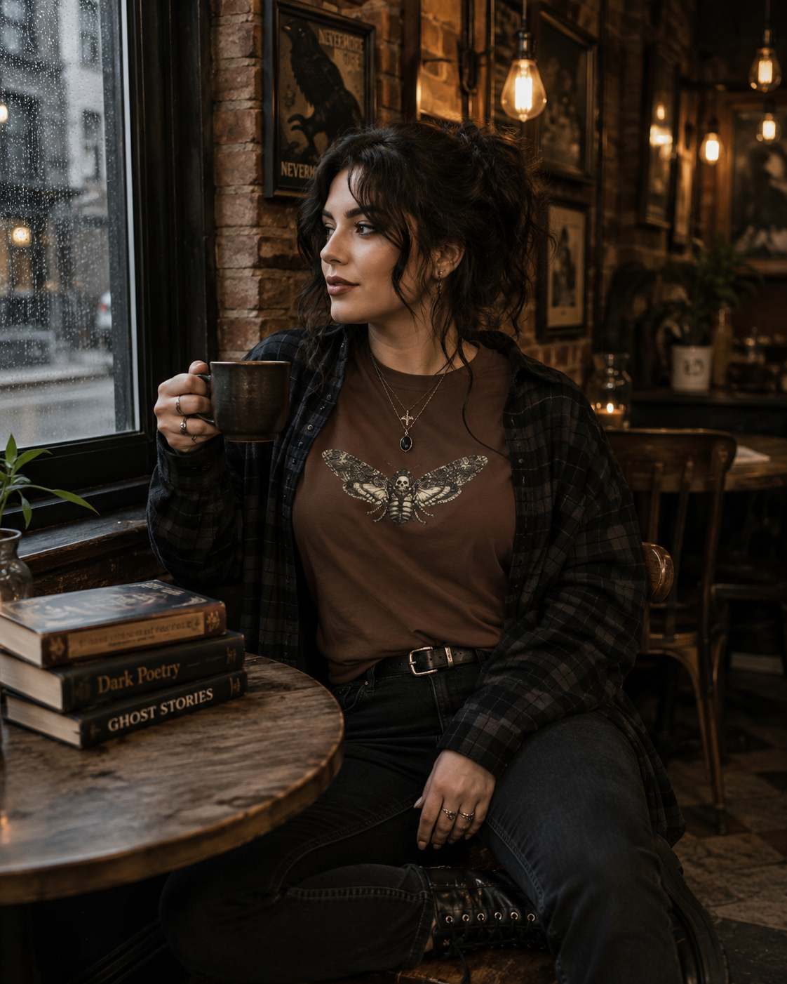 Death's-Head Hawkmoth Vintage Gothic T-Shirt | Dark Academia Nature Tee
