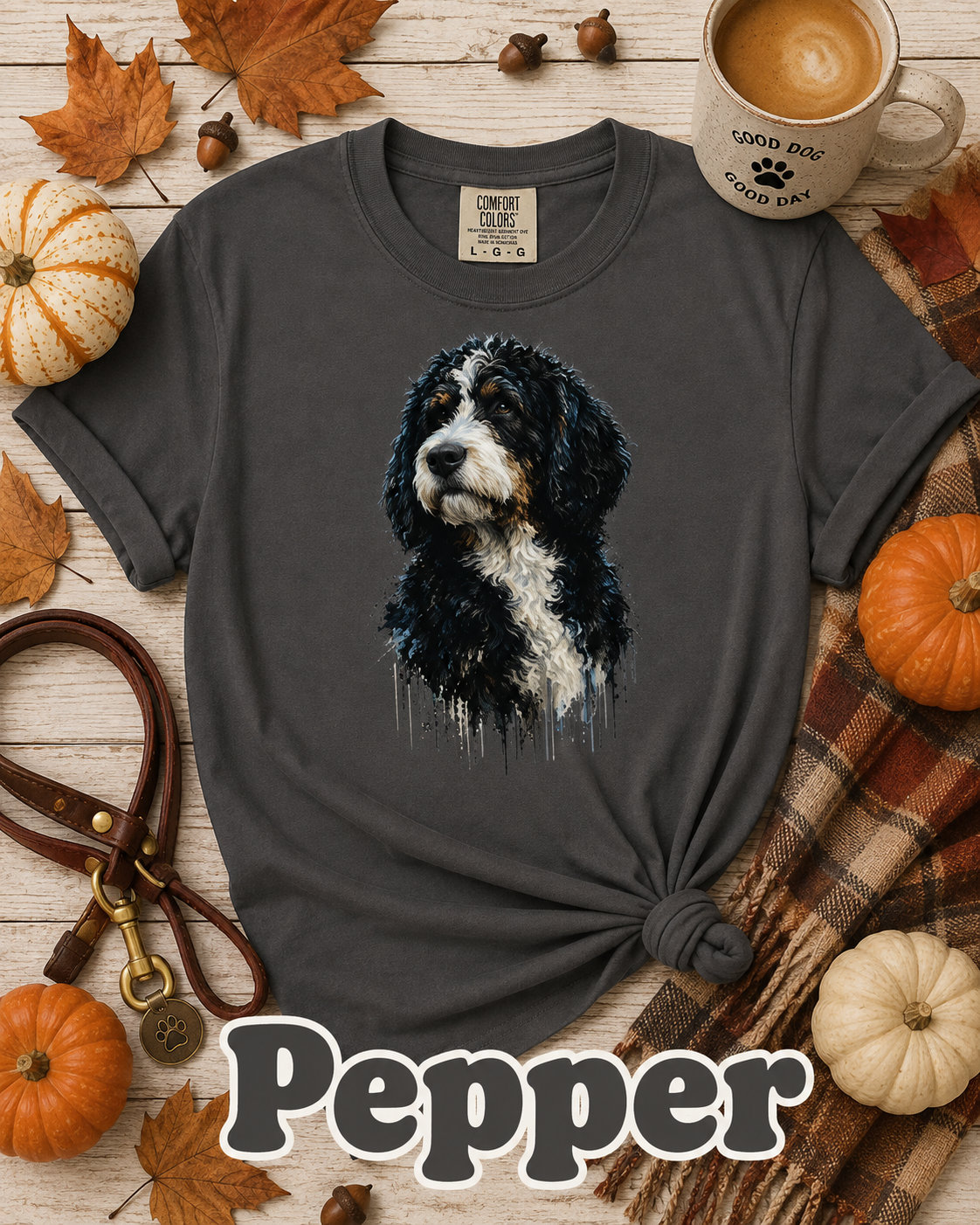 Bernedoodle T-Shirt | Artistic Dog Lover Graphic Tee