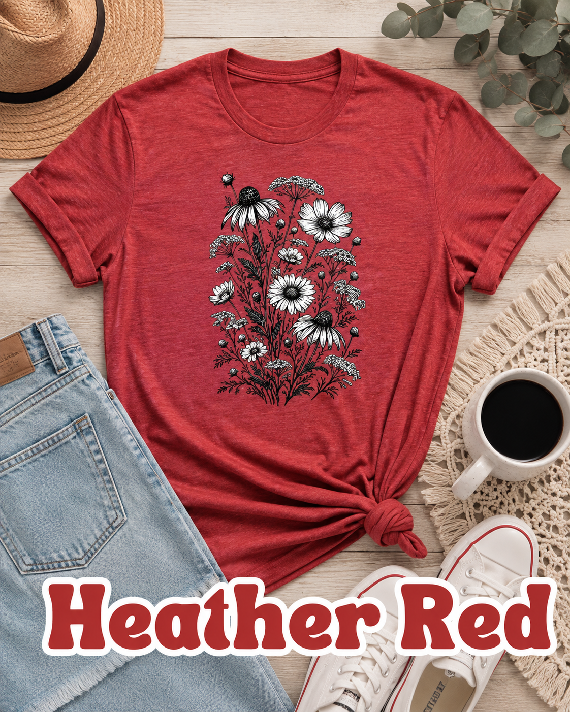 Wildflower Botanical T-Shirt | Vintage Floral Graphic Tee