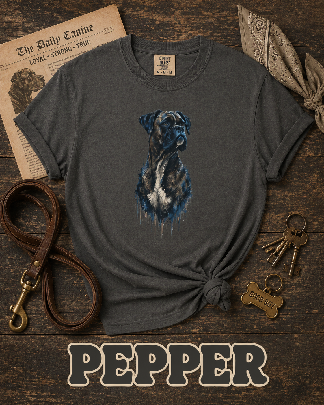 Boxer Dog Graphic T-Shirt | Artistic Boxer Lover Tee