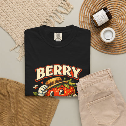 Berry Nice Strawberry Graphic Tee | Comfort Colors® Garment-Dyed T-Shirt