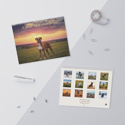 Boxer Dog Wall Calendar 2026 | Monthly Boxer Photo Calendar