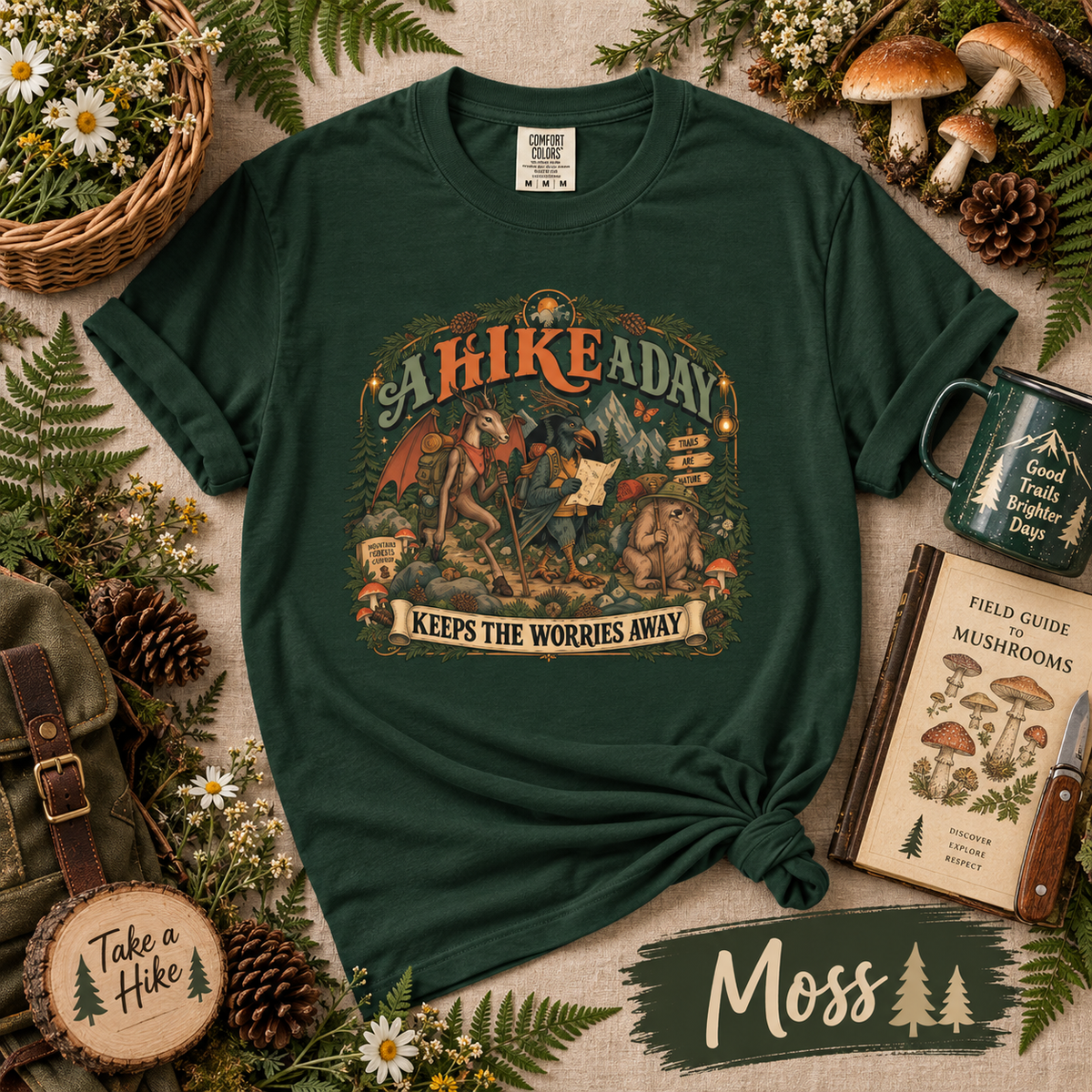 A Hike a Day Keeps the Worries Away T-Shirt | Hiking Tee