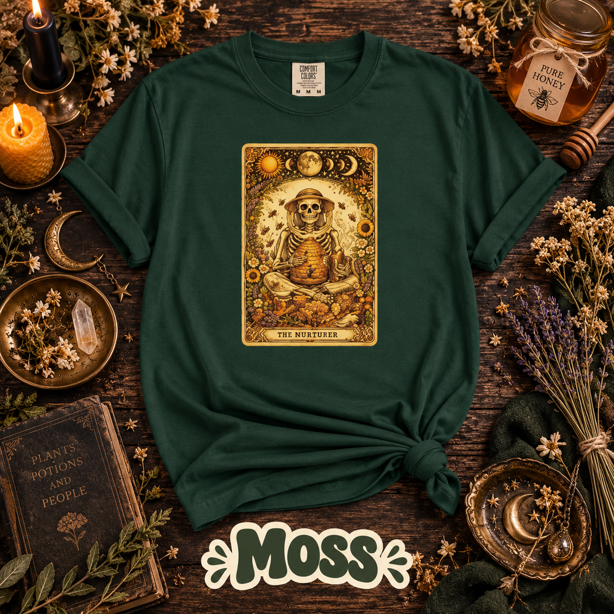 The Beekeeper Skeleton Tarot Card Graphic T-Shirt