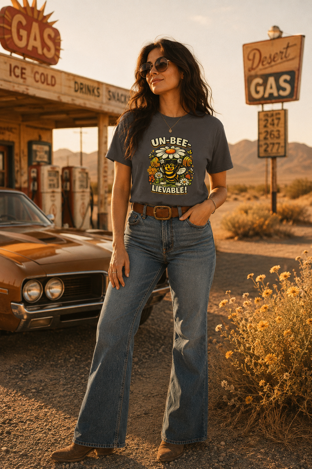 Un-Bee-Lievable Funny Bee Weightlifting Graphic T-Shirt