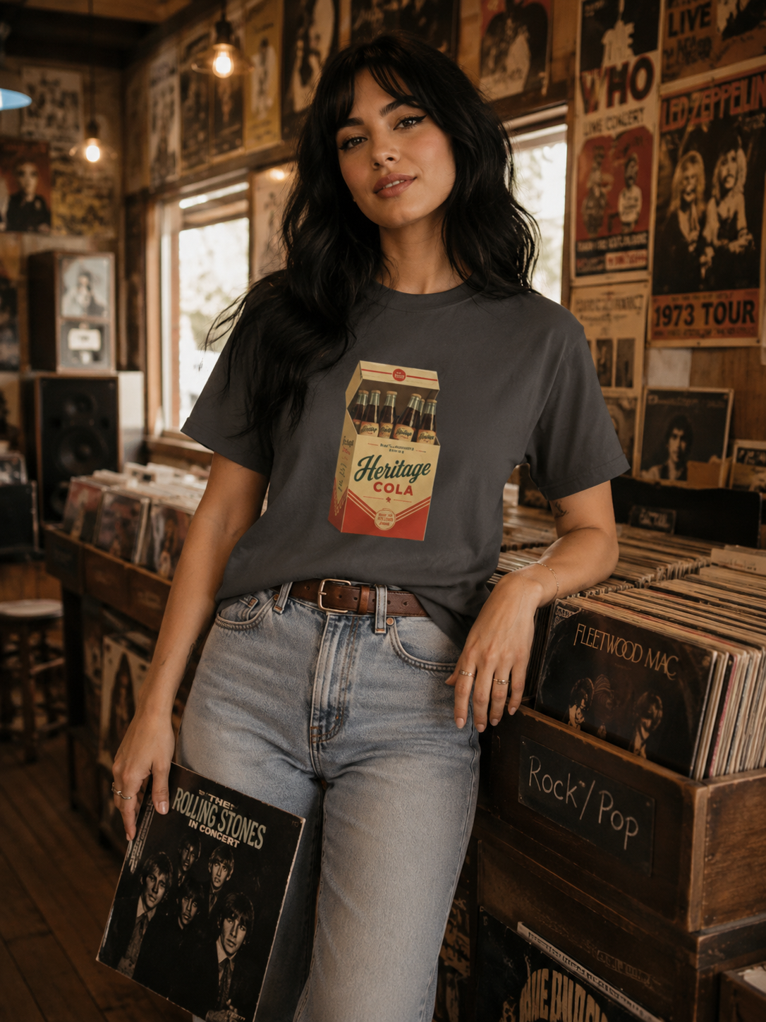 Vintage Heritage Cola Retro Soda Graphic T-Shirt