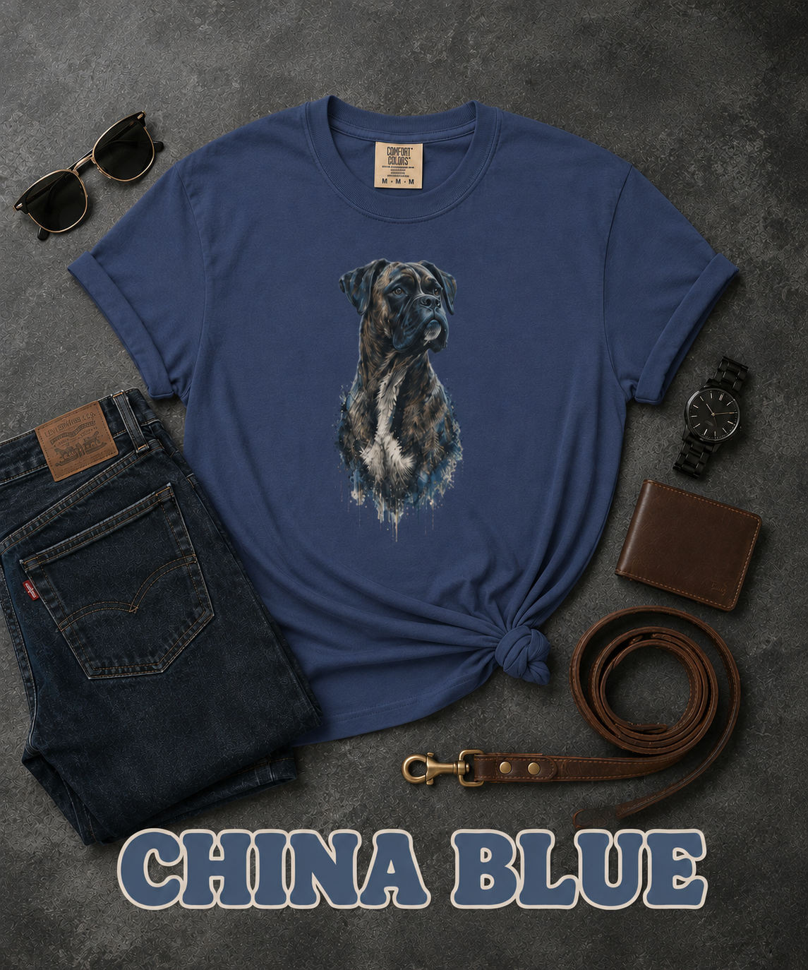 Boxer Dog Graphic T-Shirt | Artistic Boxer Lover Tee