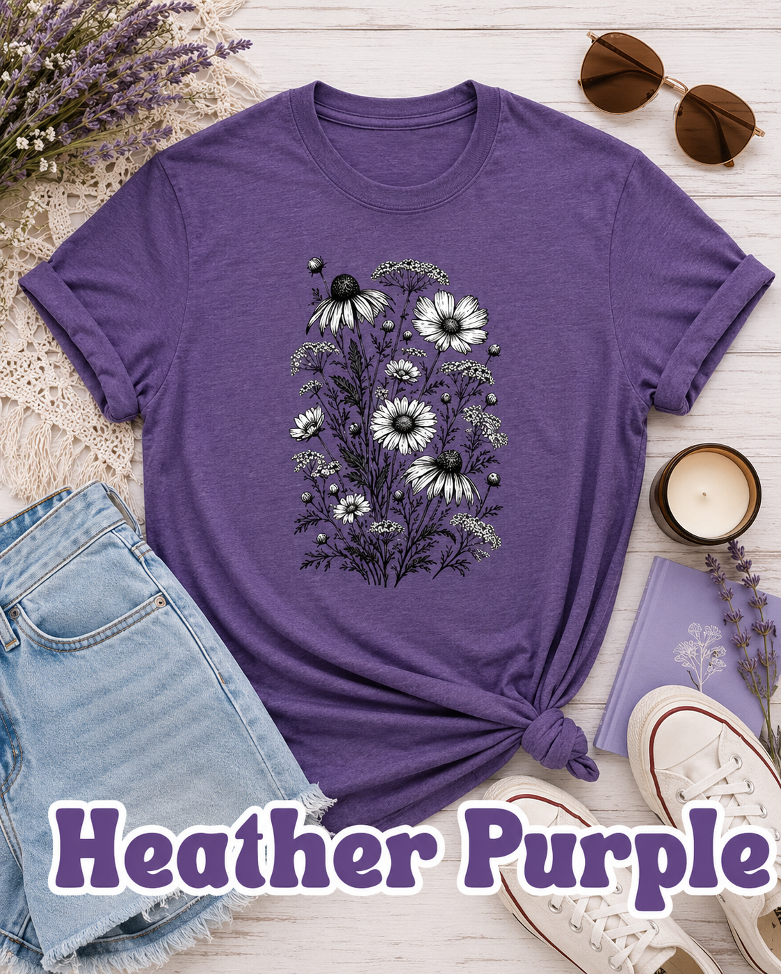 Wildflower Botanical T-Shirt | Vintage Floral Graphic Tee