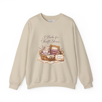 I Brake for Thrift Stores Crewneck Sweatshirt