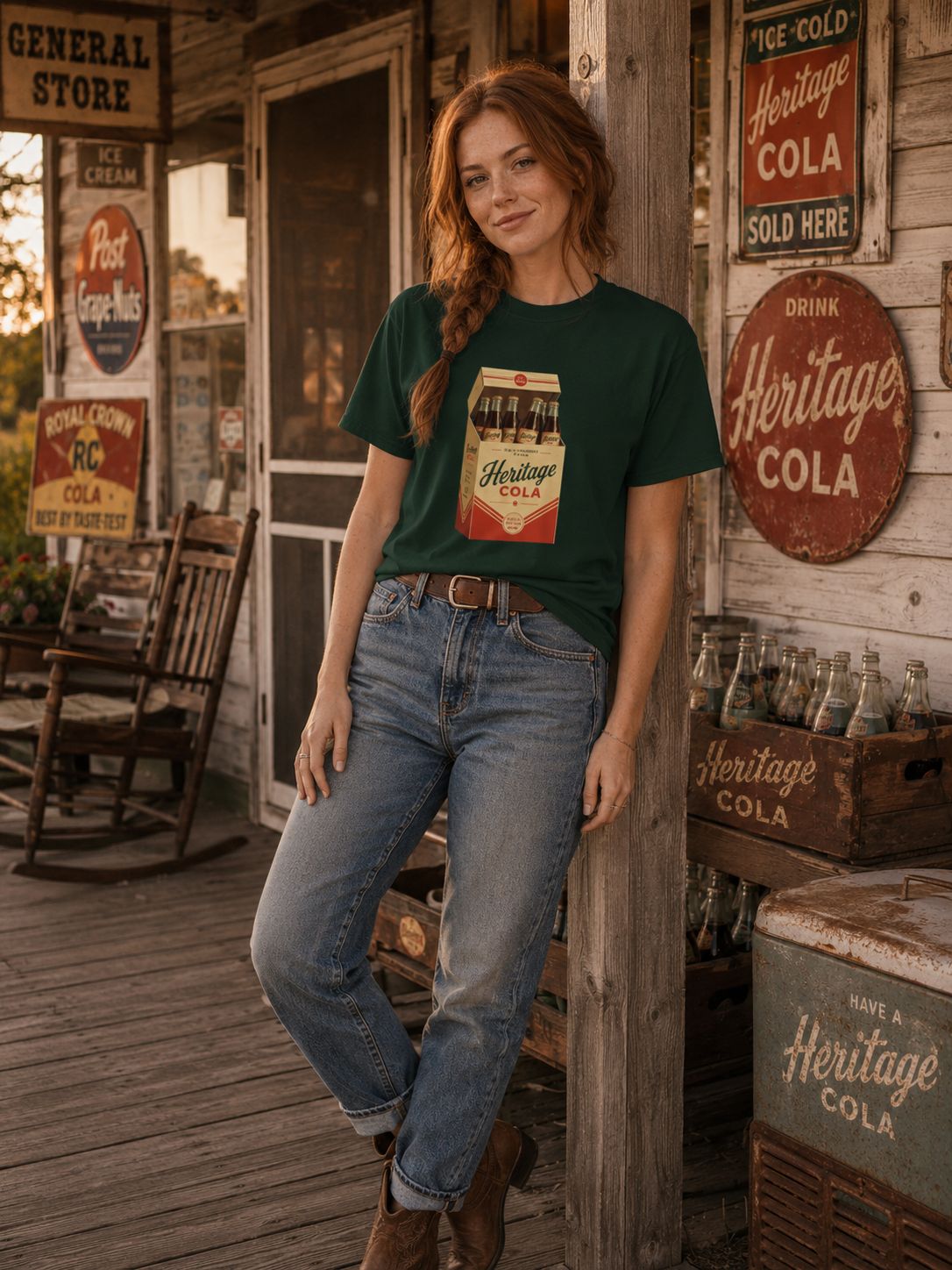 Vintage Heritage Cola Retro Soda Graphic T-Shirt