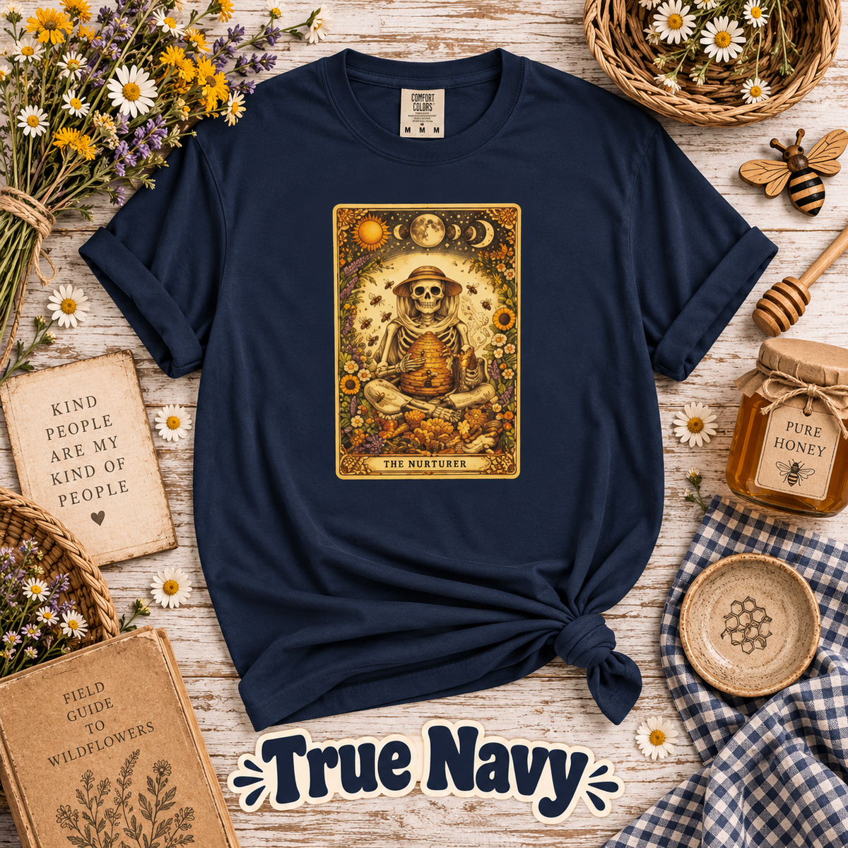 The Beekeeper Skeleton Tarot Card Graphic T-Shirt