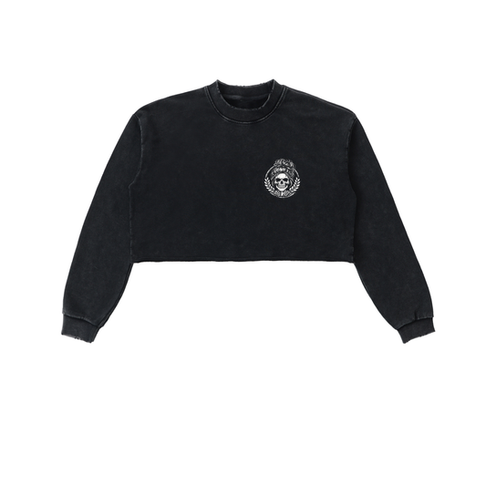 Suck It Up Buttercup Cropped Sweatshirt – Vintage Washed Graphic Crewneck